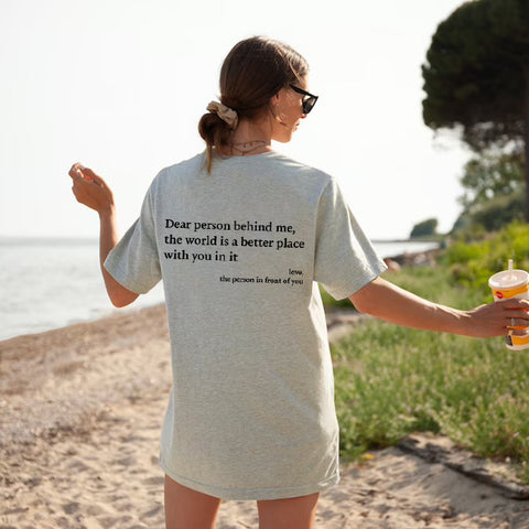 2025 New Fashion Womens Letter T-Shirt Round Neck Short Sleeve Slogan Tee Top