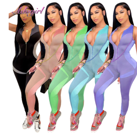 Pinksmoose FashionCross Border Tight Camisole Smocked Yoga JumpsuitProduct information:Material name: milk silk sandingMain fabric composition: polyester fiber (polyester)The content of main fabric ingredientsStyle: CasualStyle: jumtops & setsPinksmoose