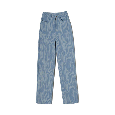 Retro Distressed Tie-dye Dark Blue Jeans High Waist Slim Slimming - Pinksmoose Fashion