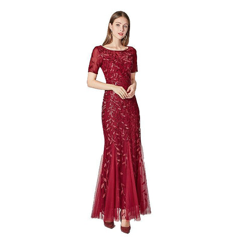 Evening Party Dress | Round Neck Dresses | Pinksmoose Fashion