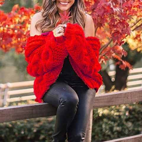 Women's Twist Knit Cardigan Jacket - Pinksmoose Fashion
