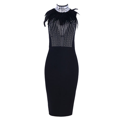 Beaded Midi Dress | Embellished Midi Dress | Pinksmoose Fashion