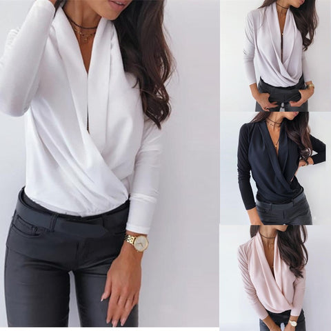 Women's V-Neck Shirts | Deep V-Neck Shirt | Pinksmoose Fashion