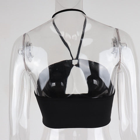 Pinksmoose FashionIrregular Slim Halter Halter Sling Wrap ChestProduct information:Product Category: CamisoleStyle: sexyStyle: hanging neck typeCollar type: V-neckEdition type: Slim typeLength: Short style (40cm＜length≤50cm)patttops & setsPinksmoose