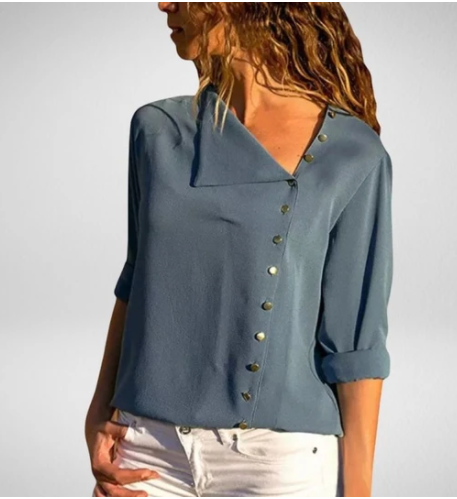 Pinksmoose FashionIrregular Oblique Collar Long-sleeved Blouse ShirtOverview:100% new design and high qualityIt is made of high quality materials, durable enough for your daily wearing.Must-have for fashion womenHave a beautiful appetops & setsPinksmoose