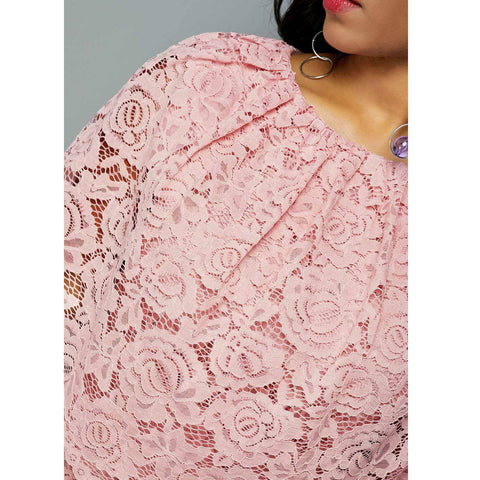 MD African Lace Dresses For Women Fashion New Africa Sexy Wedding Outfit 4XL 5XL Plus Size Maxi Dress Dashiki Ankara Pink Robe - Pinksmoose Fashion