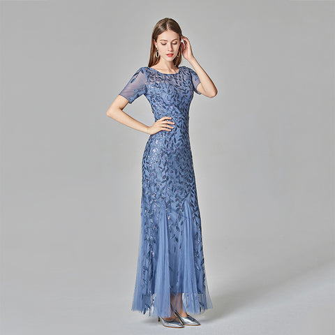 Evening Party Dress | Round Neck Dresses | Pinksmoose Fashion
