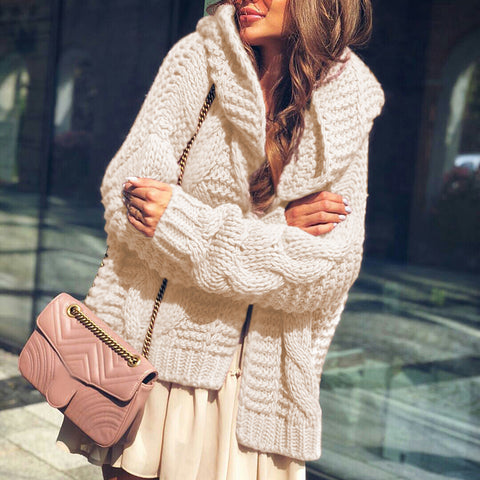 Women's Twist Knit Cardigan Jacket - Pinksmoose Fashion