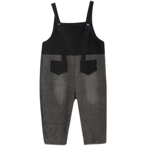Pinksmoose FashionPlaid Stitching Plus Size Casual Wide-leg Denim Overalls WomenProduct information:Fabric name; denimMain fabric composition; cottonPopular elements; otherStyle: VintageCraft; OtherSize;’L,XL,M,2XLClothing style; Korean versionStops & setsPinksmoose