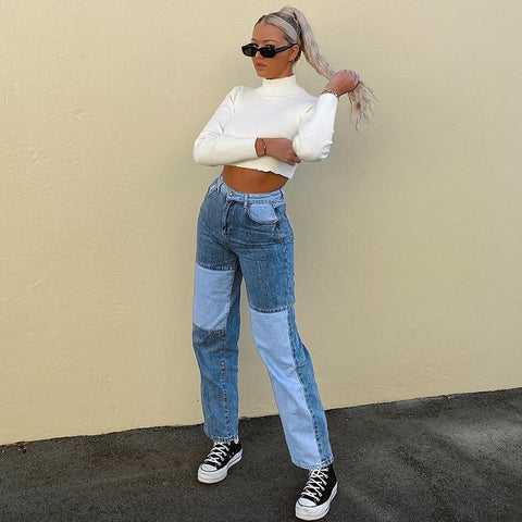 Spliced Casual Jeans | Hip Hop Casual Jeans | Pinksmoose Fashion