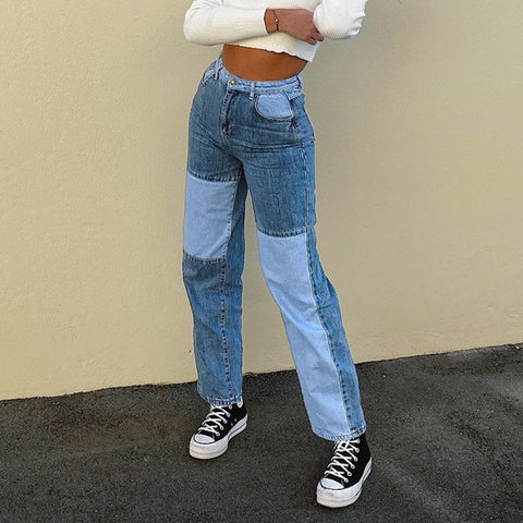 Spliced Casual Jeans | Hip Hop Casual Jeans | Pinksmoose Fashion