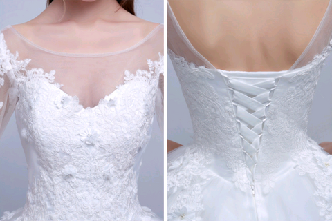 Slim Wedding Dress | White Wedding Dress | Pinksmoose Fashion