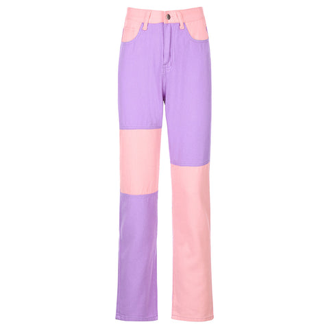 Spliced Casual Jeans | Hip Hop Casual Jeans | Pinksmoose Fashion