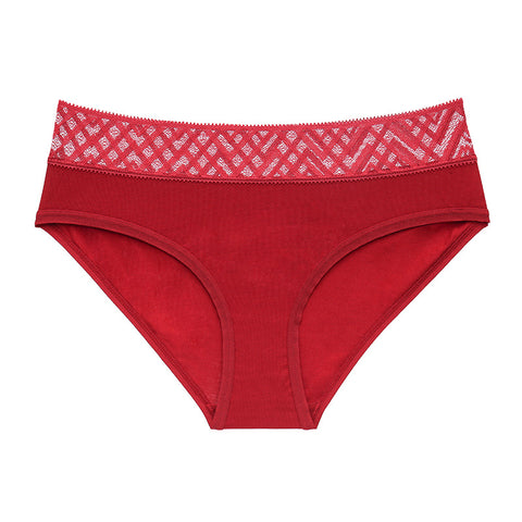 Medium and low waist underwear with lace trim - Pinksmoose Fashion