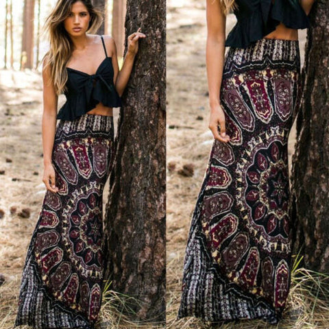 Temperament printed skirt - Pinksmoose Fashion