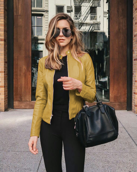 Women's Leather Jacket | Leather Suit Jacket | Pinksmoose Fashion