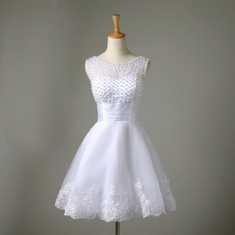Sexy Lace Bridal Wedding Short Dress - Pinksmoose Fashion