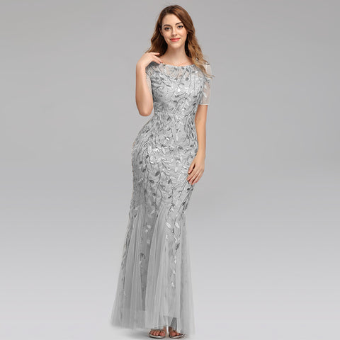 Evening Party Dress | Round Neck Dresses | Pinksmoose Fashion