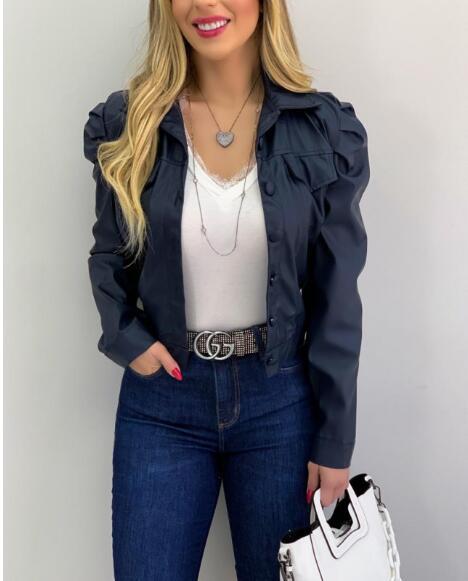 Colorful Leather Jacket | Cardigan Leather Jacket | Pinksmoose Fashion