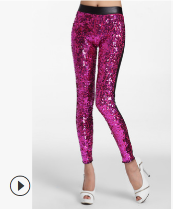 High Elastic Leggings | Large Sequin Leggings | Pinksmoose Fashion