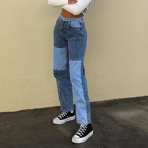 Spliced Casual Jeans | Hip Hop Casual Jeans | Pinksmoose Fashion