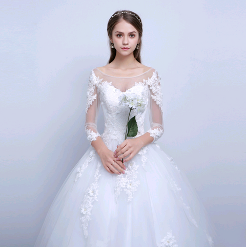 Slim Wedding Dress | White Wedding Dress | Pinksmoose Fashion