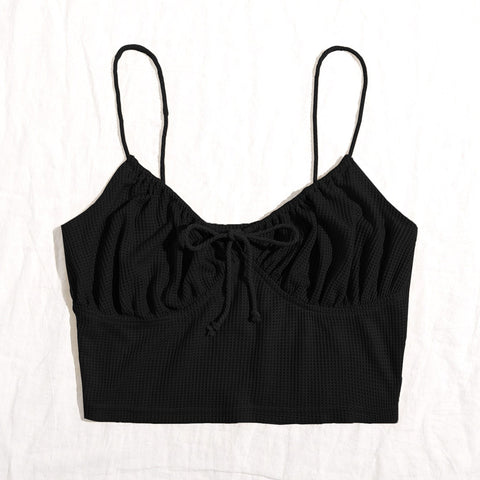 Pinksmoose FashionSexy Camisole With Front Straps And Chest FoldsProduct information:Style: CasualStyle: sling typeCollar type: One word collarEdition type: Slim typeLength: Short style (40cm＜length≤50cm)pattern: plainPopular elemtops & setsPinksmoose