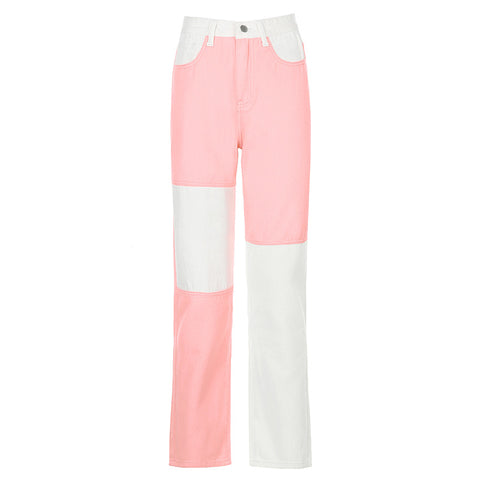 Spliced Casual Jeans | Hip Hop Casual Jeans | Pinksmoose Fashion