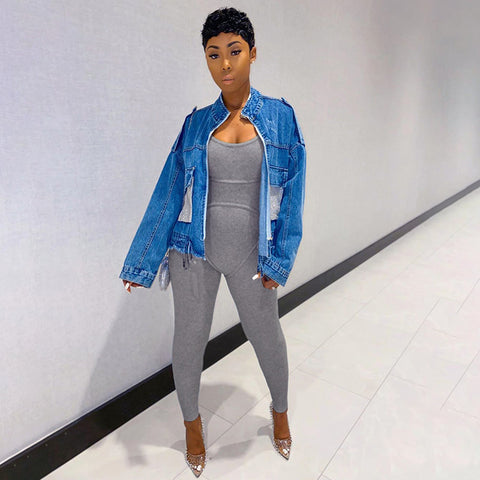 Pinksmoose FashionOpen-back hip thread jumpsuitColor: gray, blackSize; S, M, LApplicable scenes: running sports, fitness body, chess and card entertainment, sports trends, cycling sports, dance sports, other balltops & setsPinksmoose