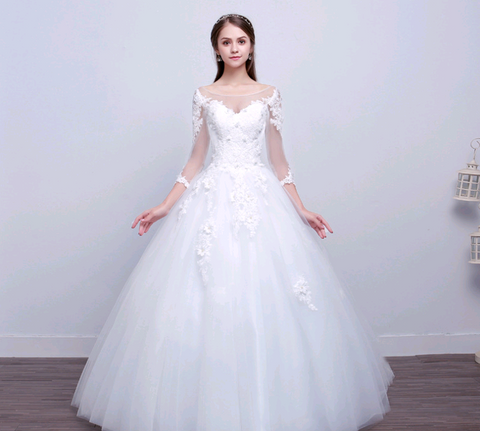 Slim Wedding Dress | White Wedding Dress | Pinksmoose Fashion