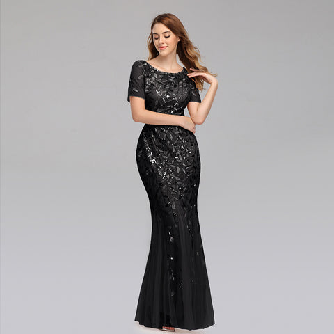 Evening Party Dress | Round Neck Dresses | Pinksmoose Fashion