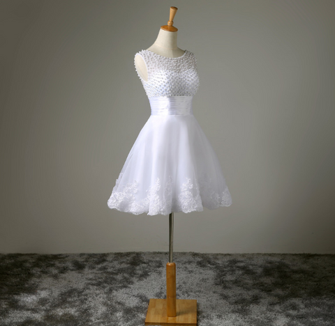 Sexy Lace Bridal Wedding Short Dress - Pinksmoose Fashion