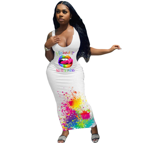 Pinksmoose FashionSummer Breathable Women's Long Skirt Fashion Print Casual DressProduct Information:Fabric name: Cotton blendedMain fabric composition: polyester fiber (polyester)The content of the main fabric ingredient: 91%-99%Color: white, bltops & setsPinksmoose
