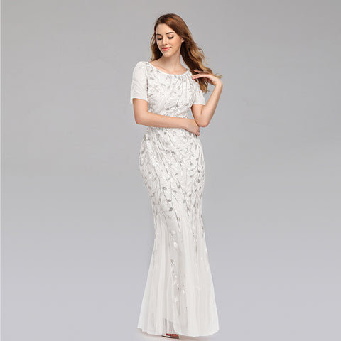 Evening Party Dress | Round Neck Dresses | Pinksmoose Fashion