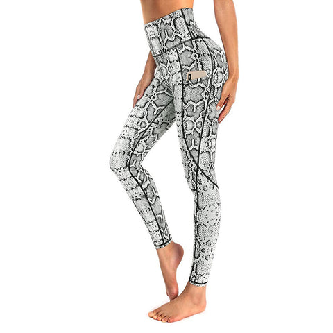 Printed Camouflage Pocket Yoga Pants - Pinksmoose Fashion
