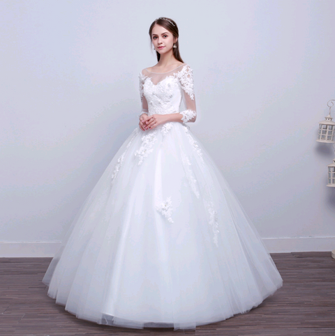 Slim Wedding Dress | White Wedding Dress | Pinksmoose Fashion