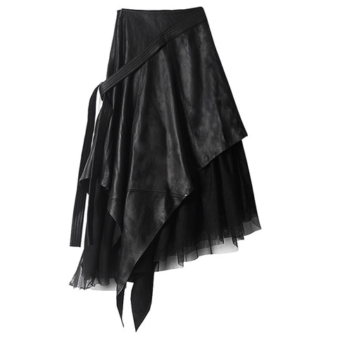 Women's PU mesh high waist skirt - Pinksmoose Fashion