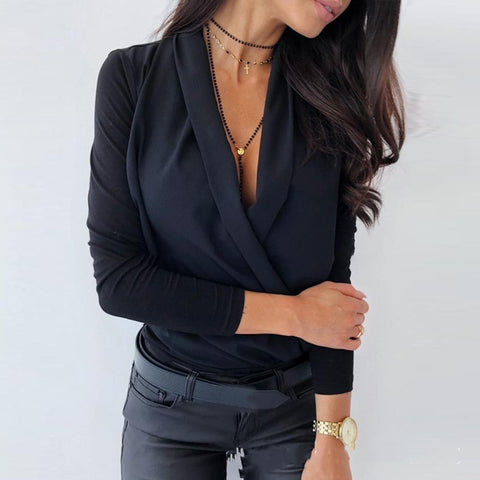 Women's V-Neck Shirts | Deep V-Neck Shirt | Pinksmoose Fashion