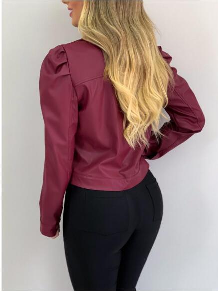 Colorful Leather Jacket | Cardigan Leather Jacket | Pinksmoose Fashion