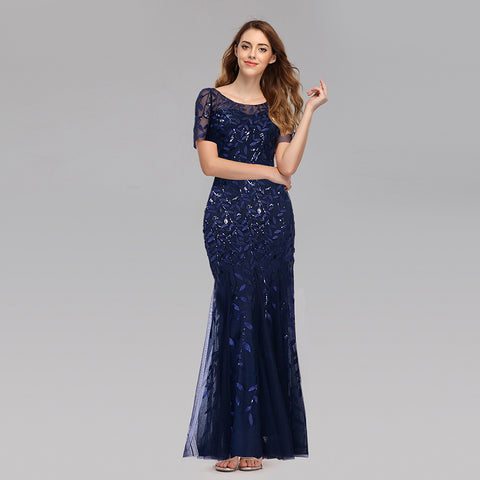 Evening Party Dress | Round Neck Dresses | Pinksmoose Fashion