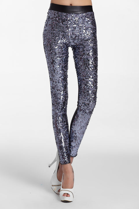 High Elastic Leggings | Large Sequin Leggings | Pinksmoose Fashion