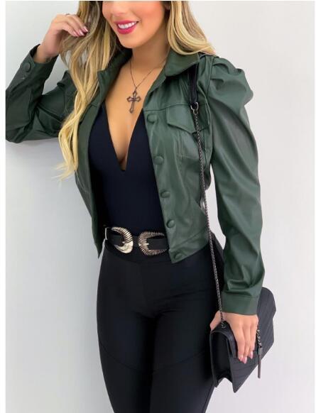 Colorful Leather Jacket | Cardigan Leather Jacket | Pinksmoose Fashion