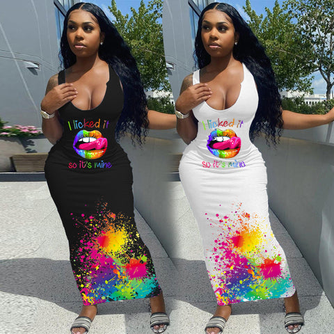 Pinksmoose FashionSummer Breathable Women's Long Skirt Fashion Print Casual DressProduct Information:Fabric name: Cotton blendedMain fabric composition: polyester fiber (polyester)The content of the main fabric ingredient: 91%-99%Color: white, bltops & setsPinksmoose