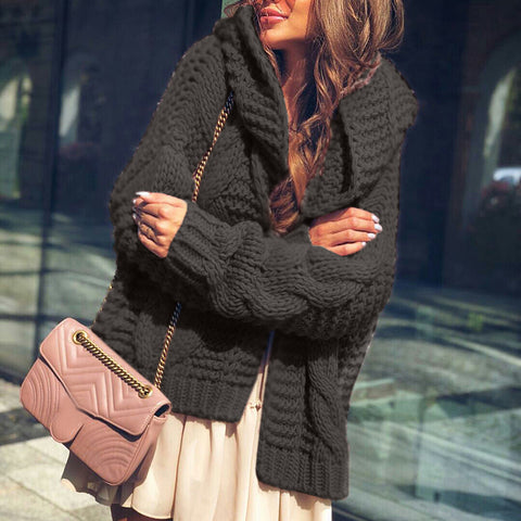 Women's Twist Knit Cardigan Jacket - Pinksmoose Fashion