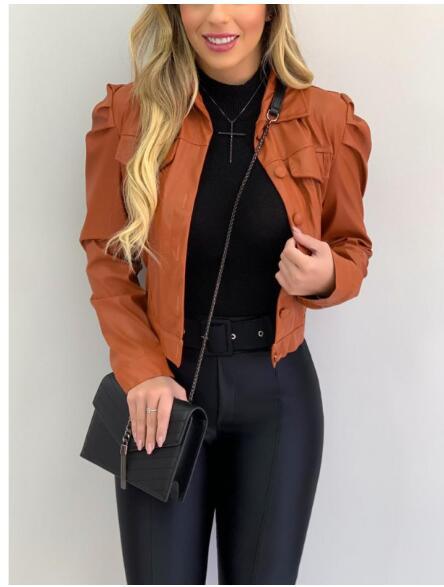 Colorful Leather Jacket | Cardigan Leather Jacket | Pinksmoose Fashion
