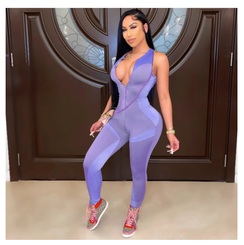 Pinksmoose FashionCross Border Tight Camisole Smocked Yoga JumpsuitProduct information:Material name: milk silk sandingMain fabric composition: polyester fiber (polyester)The content of main fabric ingredientsStyle: CasualStyle: jumtops & setsPinksmoose