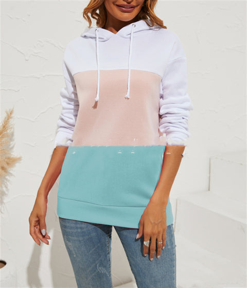 Pinksmoose FashionColored Hooded Sweatshirt Long Sleeve TopProduct information:Material: Japanese sweater knit 95 polyester 5 spandexStyle: OL commutingpattern: plainStyle: HedgingEdition type: LooseCombination form: single tops & setsPinksmoose