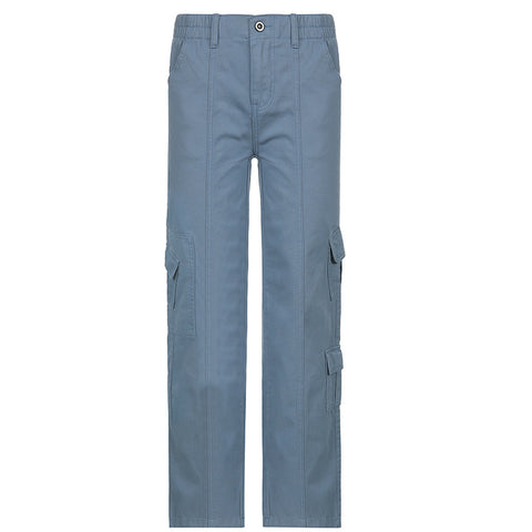 Women's Autumn Winter Fashion Street Style Multi-pocket Jeans - Pinksmoose Fashion