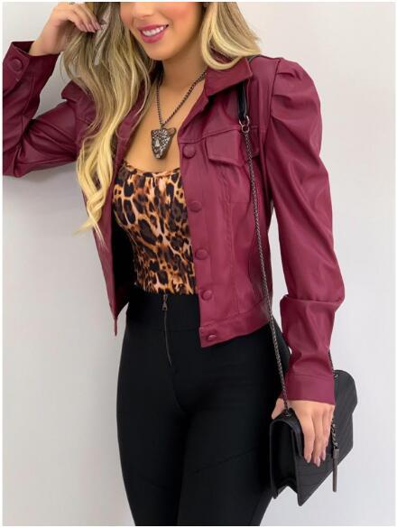 Colorful Leather Jacket | Cardigan Leather Jacket | Pinksmoose Fashion