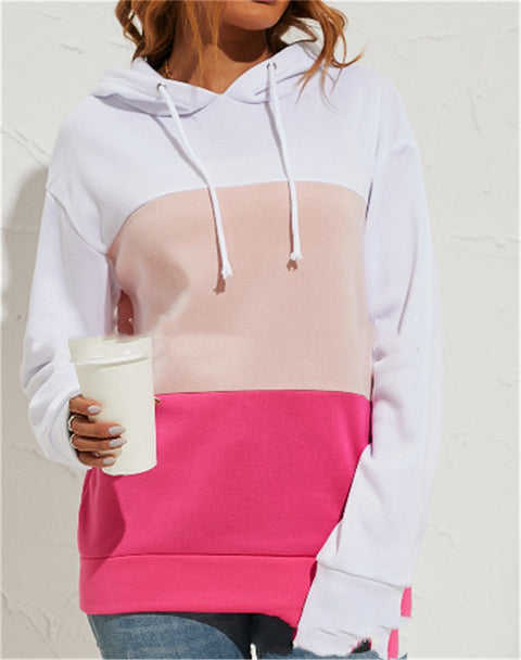 Pinksmoose FashionColored Hooded Sweatshirt Long Sleeve TopProduct information:Material: Japanese sweater knit 95 polyester 5 spandexStyle: OL commutingpattern: plainStyle: HedgingEdition type: LooseCombination form: single tops & setsPinksmoose